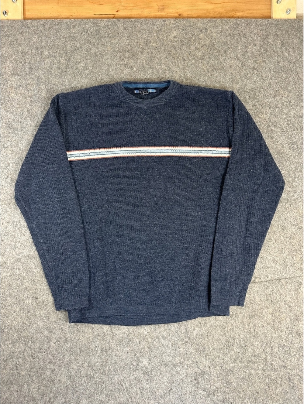 Vintage Xtreme Gear Navy ribbed knit sweater Size Large